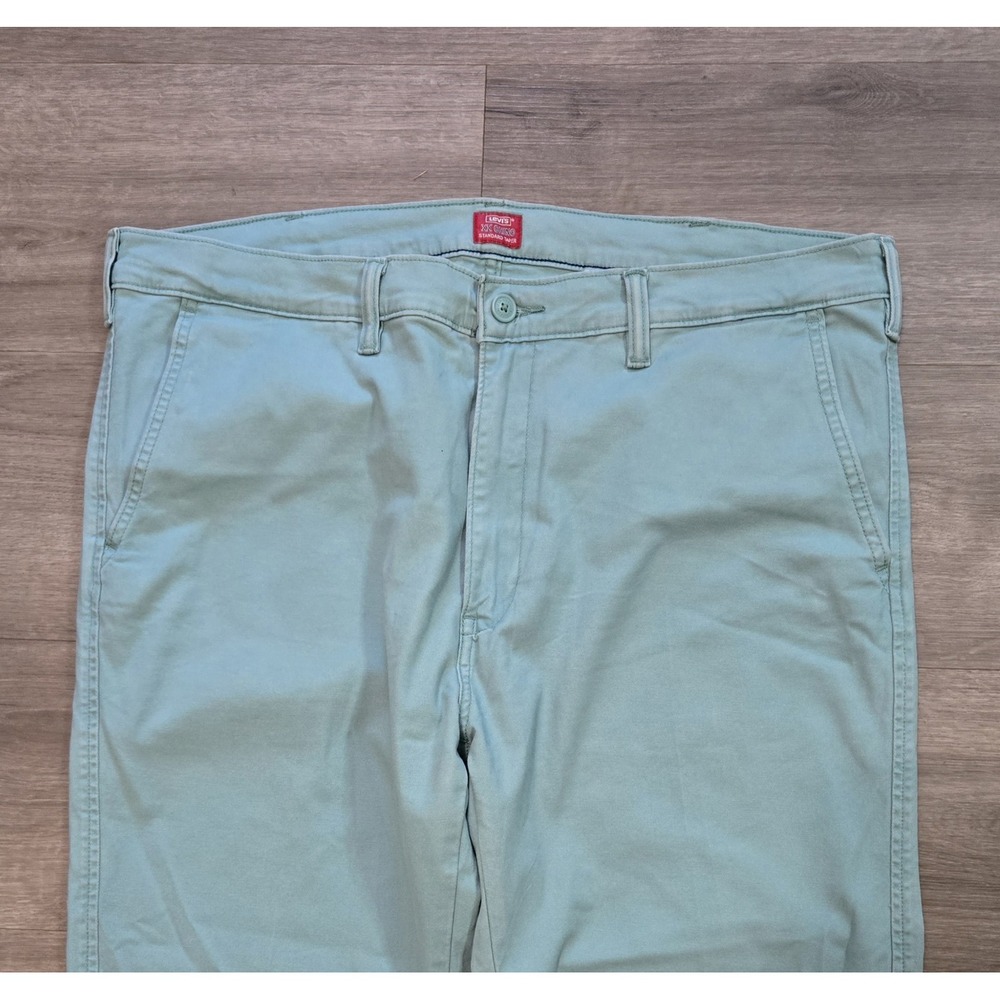 Levis XX Chino Pants Men 38X32 Mint Green Standard Taper Casual Red Tab Stretch - Picture 3 of 14